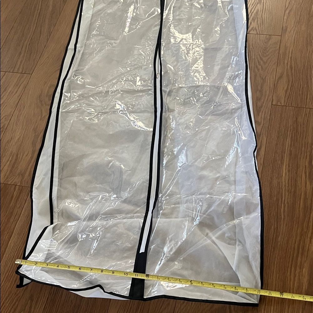 #1079+ Clear Unisex Garment Bag with Black Trim - Picture 4 of 4